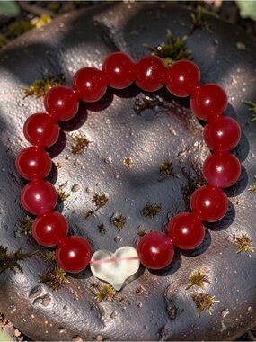 12mm Red Jade Bracelet  🌟♥️